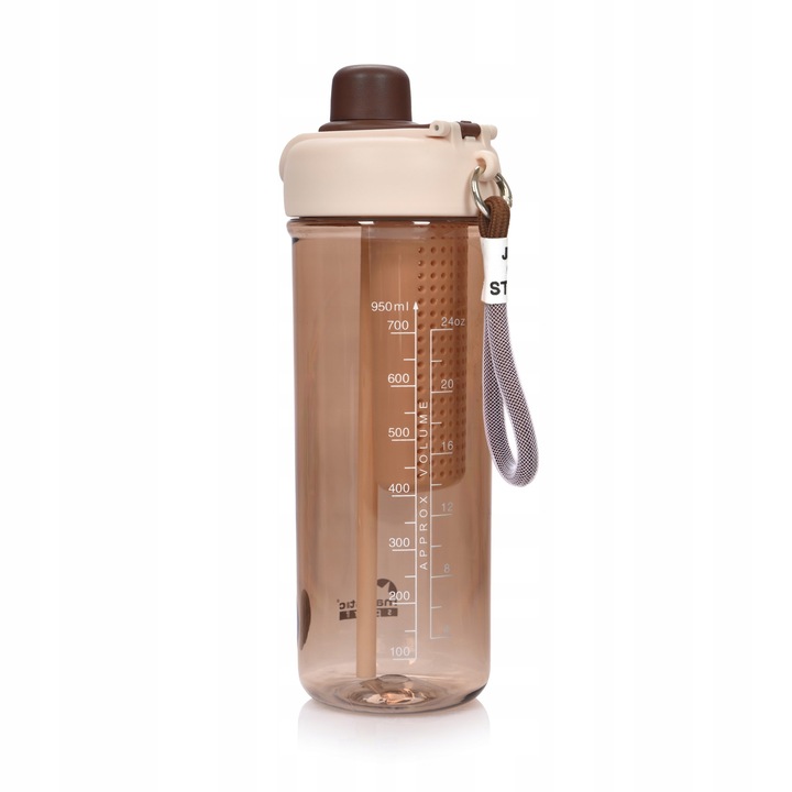 Butelka na wodę z sitkiem słomką bidon BPA free Majestic Sport 950 ml