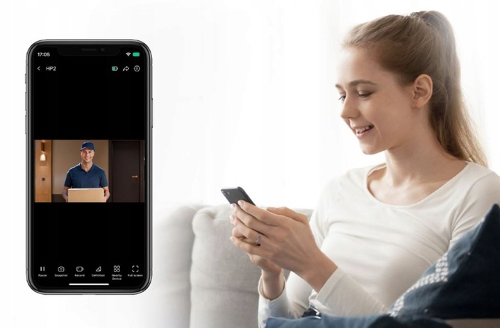 Wizjer Elektroniczny WiFi EZVIZ HP2 WiFi z Kamerą i Ekranem LCD Srebrny