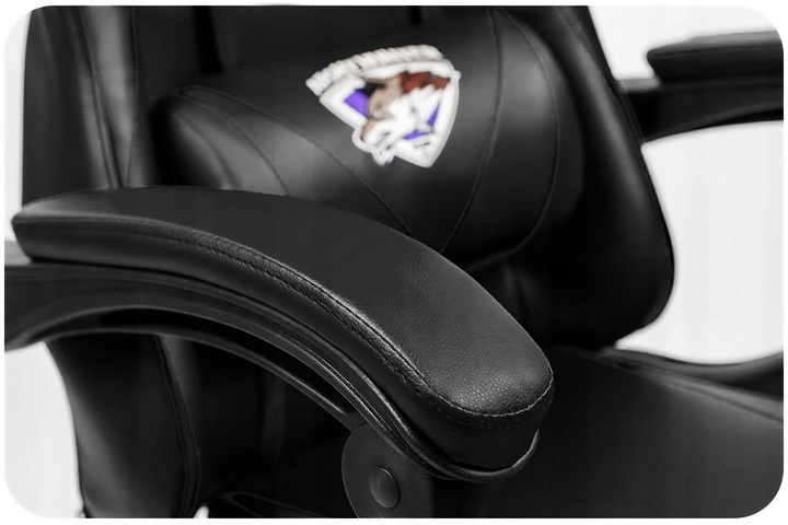 FOTEL gamingowy z MASAŻEM pleców KOMPUTEROWY OBROTOWY dla gracza +PODNÓŻEK!