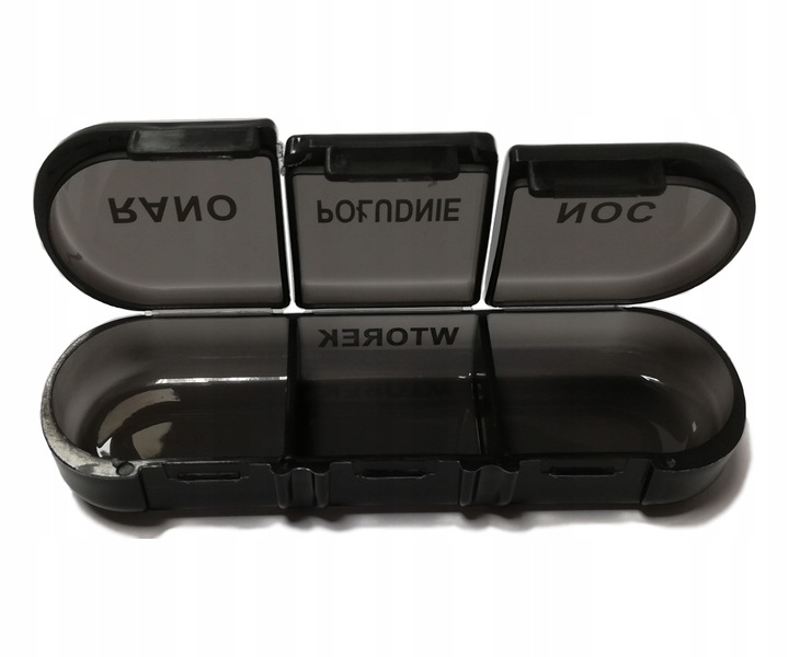 V5 PUDEŁKO NA LEKI TABLETKI POJEMNIK ORGANIZER NA 7 dni 3 PORY DNIA POLSKI