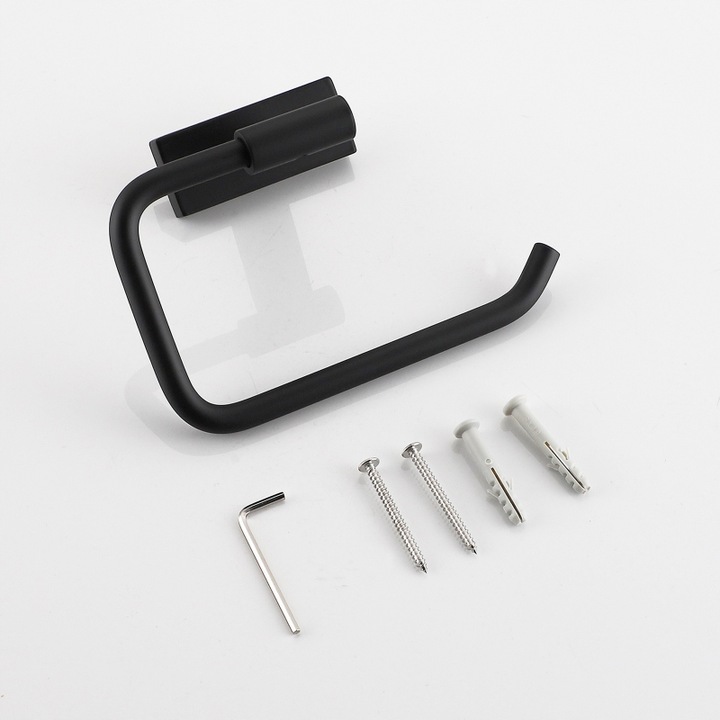 Uchwyt na papier toaletowy czarny