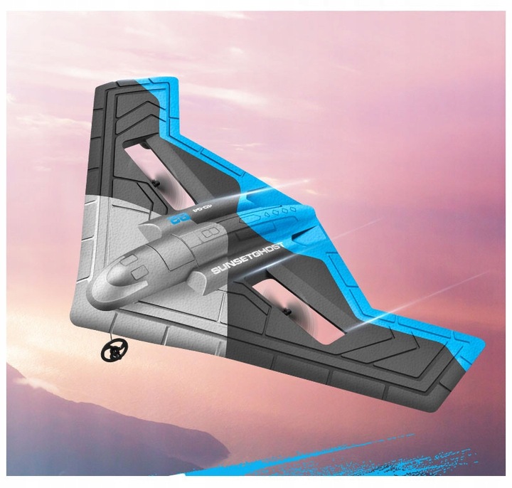 ZDALNIE STEROWANY SAMOLOT ŚWIATŁA LED MYŚLIWIEC NA PILOT 2,4 GHz + AKU