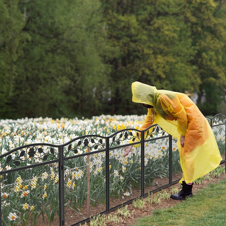 5 Paneli Wytrzymałe Metalowe Płotek Ogrodowy 110cm