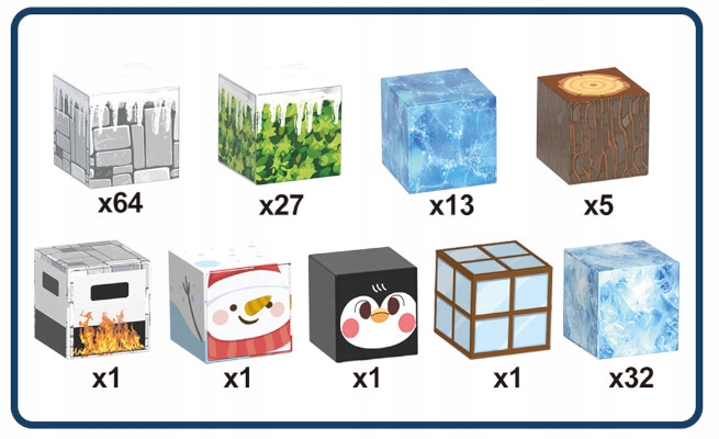 KLOCKI MAGNETYCZNE 2 cm kostki budowlane konstrukcyjne BLOKI SZEŚCIANY 145