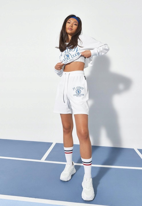 MISSGUIDED BIAŁE SPODENKI HAFT PLAYBOY (34)