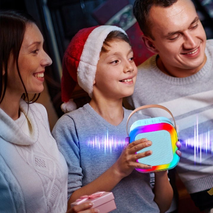 ZESTAW KARAOKE 2 MIKROFONY + GŁOŚNIK BEZPRZEWODOWY BLUETOOTH SUPER DŹWIĘK