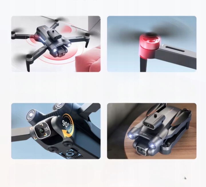 Dron Z Kamerą Profesjonalny Zdalnie Sterowany Z Unikaniem Przeszkód Walizka