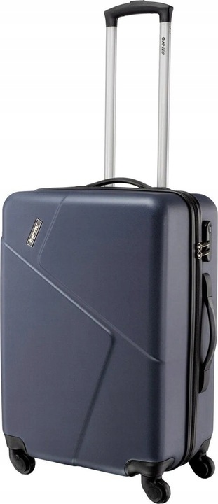 WALIZKA PODRÓŻNA NA KÓŁKACH TWARDA HI-TEC PORTO NAVY 60 L 63 x 45 x 26 cm