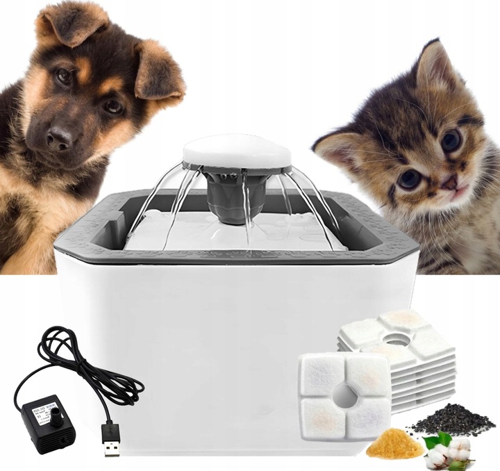 POIDEŁKO MISKA POIDŁO CICHA FONTANNA DLA KOTA PSA 2,5L