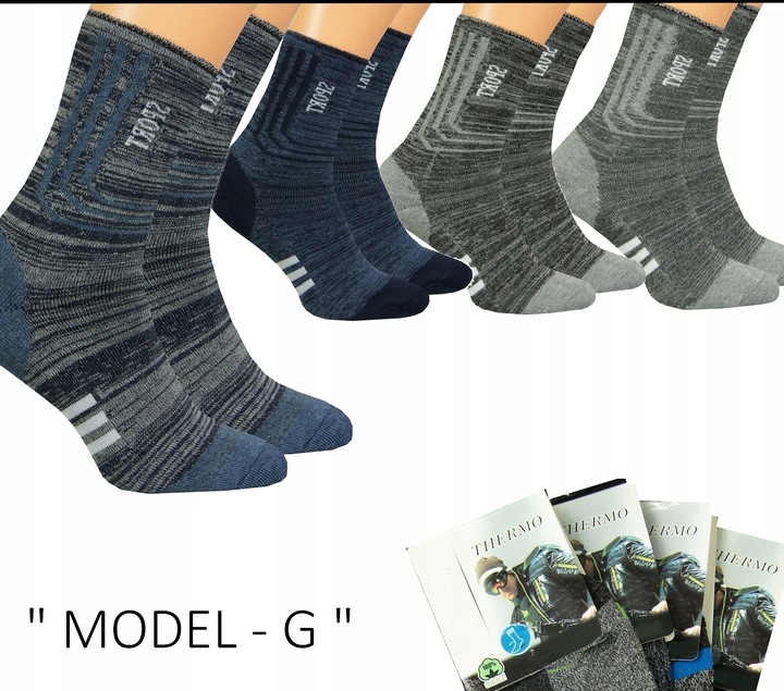 4x GRUBE SKARPETY JAKOŚĆ BAWEŁNIANE TERMO 43-46