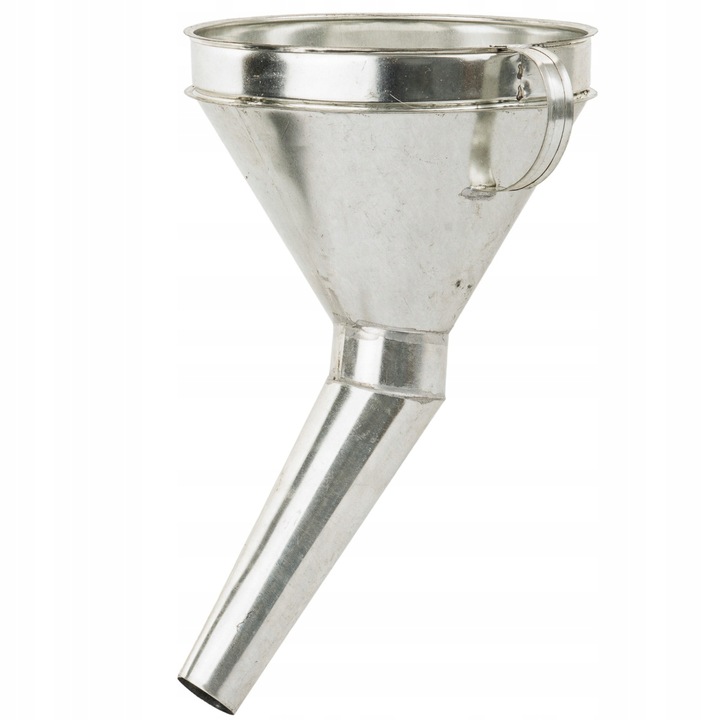 Lejek do paliwa metalowy krzywy z sitkiem