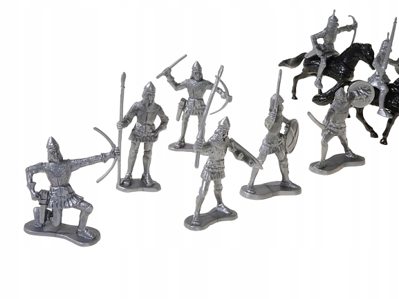 Drewniany Zamek RYCERZE RYCERZYKI ŻOŁNIERZE 60szt