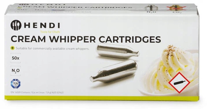 Hendi Naboje do syfonu do bitej śmietany 50 szt.