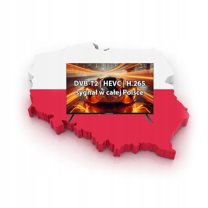 Telewizor 32 cale TV tuner dekoder DVBT2 HEVC HD USB CL+ Manta 32LHN124E