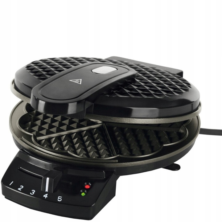 Gofrownica Ravanson GR-7010 1200 W czarne serce pyszne gofry