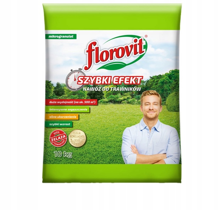 Nawóz do trawy SZYBKI EFEKT 10 kg Florovit