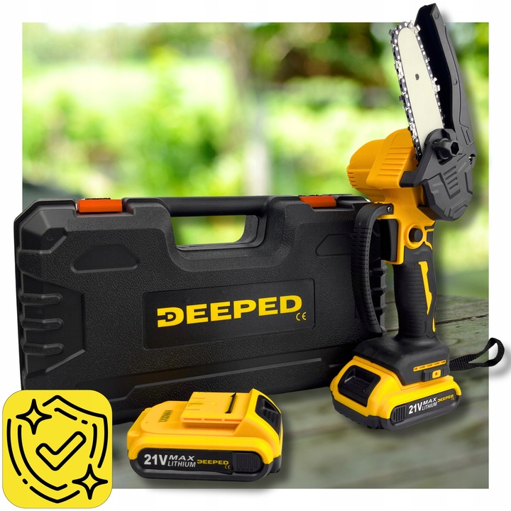 Piła Łańcuchowa Akumulatorowa Mini Pilarka 4''/6'' cali 2xAKU 2xPROWADNICE