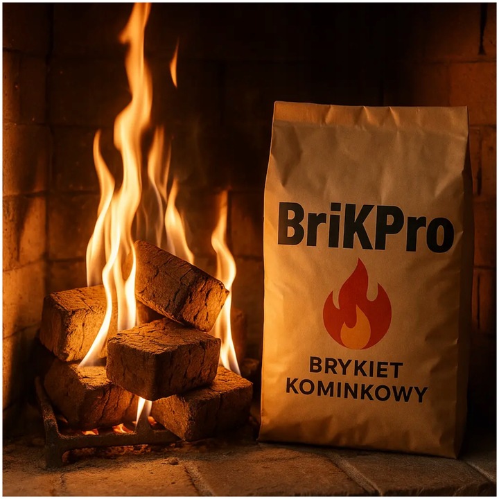 Brykiet drzewny BrikPro 6h do kominka grilla pieca 100% naturalne 20,16 kg