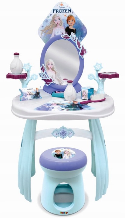 Smoby Toaletka Disney Kraina Lodu Salon Piękności Frozen 10 Akc Taboret