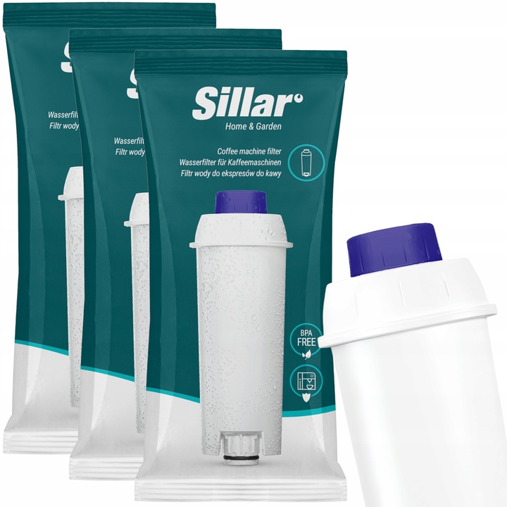 Odkamieniacz do ekspresu 1l + 3 filtr do wody do ekspresu Delonghi + wycior