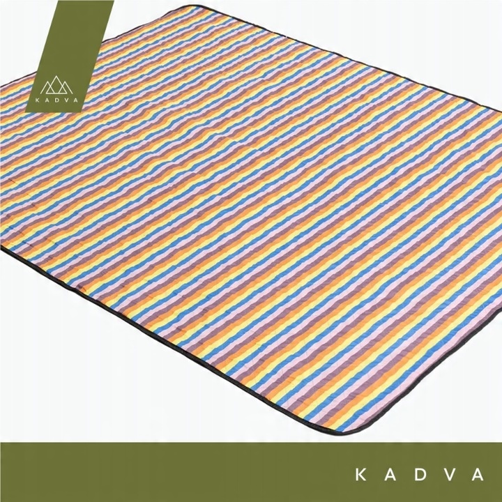 DUŻY Koc PIKNIKOWY turystyczny KADVA Rulo 140 x 170 cm PLAŻOWY na biwak