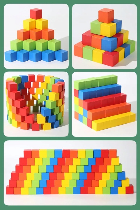 KLOCKI MAGNETYCZNE KOSTKA KOLOROWE SZEŚCIANY FIGURY 3D 69 elementów