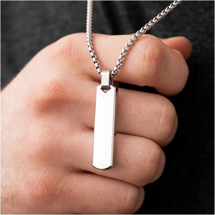 Naszyjnik z grawerem Twoich oczu PREZENT DLA MĘŻCZYZNY stal 316L BLINGART