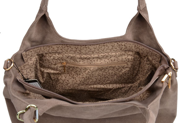 FLORA&CO PARIS TOREBKA damska SHOPPER A4 CASUAL ZAMSZ BEŻ