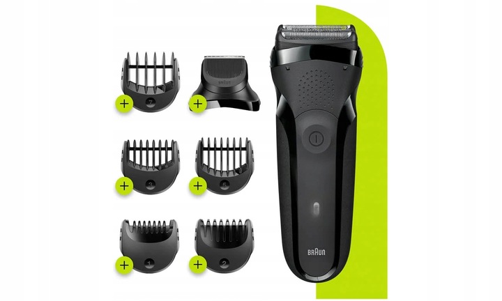 Golarka męska elektryczna Series 3 BRAUN 300BT trymer do zarostu +5 nasadek