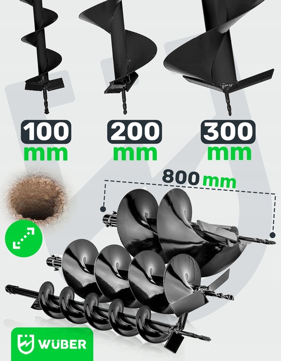 WIERTNICA SPALINOWA ŚWIDER DO GLEBY ZIEMI 5,2KM+PRZEDŁUŻKA WIERTŁA 10/20/30