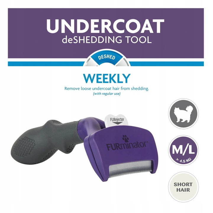 FURMINATOR Szczotka Dla Kota Krótkowłosego DUŻEGO