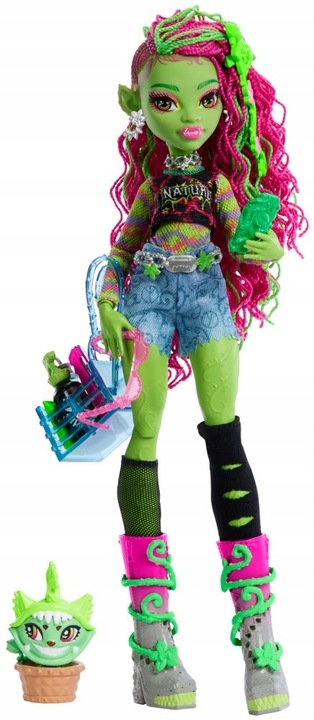 Monster High Lalka Venus McFlytrap zwierzątko roślinny kot Chewilan HRP81