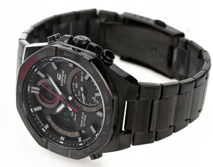 MĘSKI ZEGAREK CASIO EDIFICE PREMIUM ECB-950DC-1AEF CZARNY SOLAR BLUETOOTH