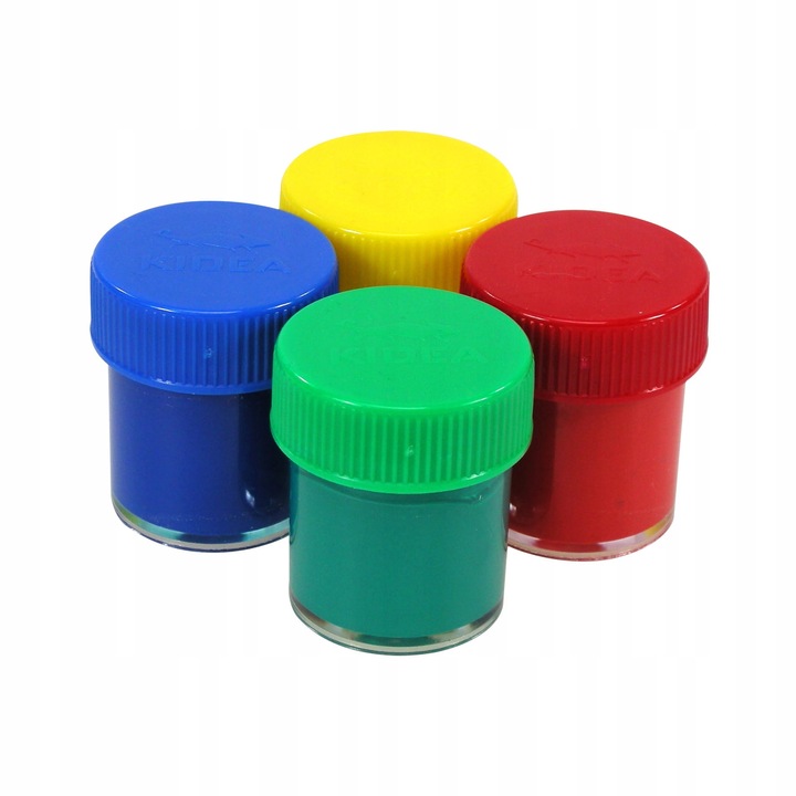 Farby plakatowe szkolne KIDEA 12 kolorów intensywnych 20ml