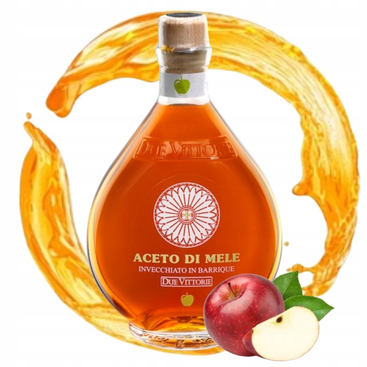 Włoski ocet jabłkowy DUE VITTORIE NIEFILTROWANY naturalnie słodki 500ml