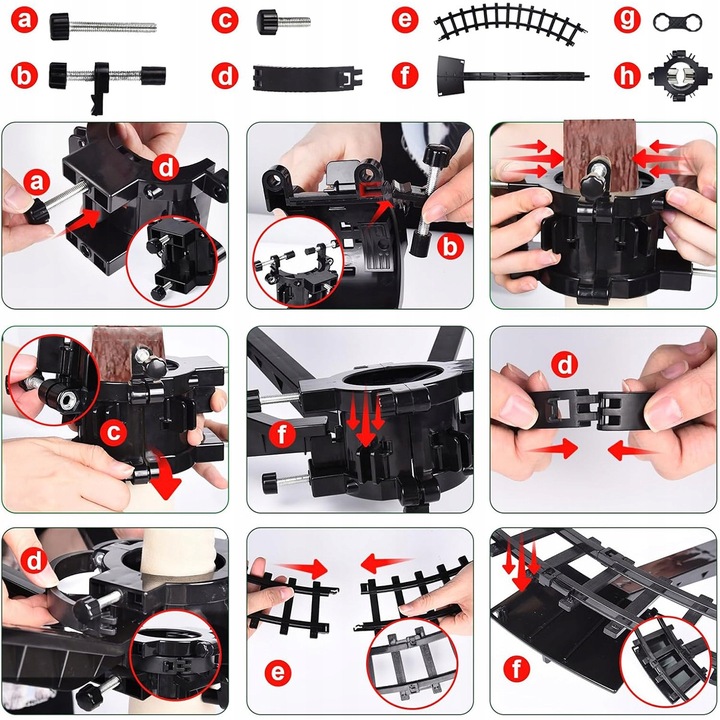 Pociąg świąteczny oświetlenie dźwięk KOLEJKA tory Lokomotywa + 4 wagony