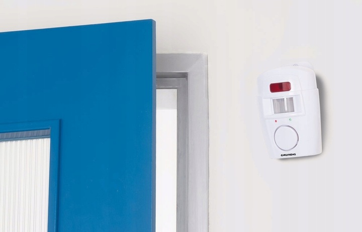 GRUNDIG 2x ALARM BEZPRZEWODOWY CZUJNIK RUCHU 105dB ZESTAW 2 ALARMY