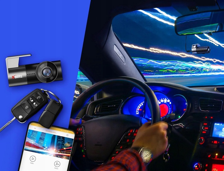 WIDEOREJESTRATOR DO AUTA SAMOCHODU XBLITZ Z10 SLIM DVR FULL HD WIFI KAMERA