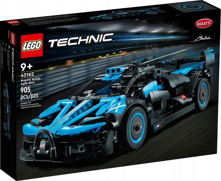 KLOCKI LEGO TECHNIC 42162 BUGATTI BOLIDE AGILE BLUE NOWE DLA DZIECI + TORBA