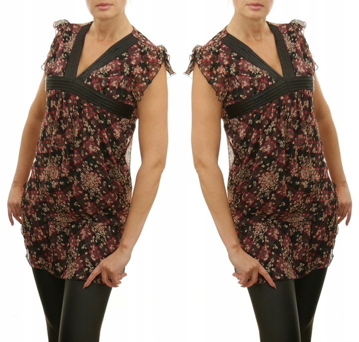 Zwiewna kobieca kwiecista tunika 1047#U