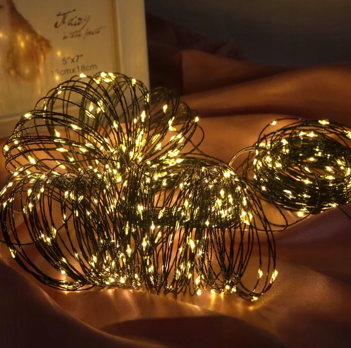 Lampki druciki mikro 500LED 50 METRÓW NA ZIELONYM KABLU