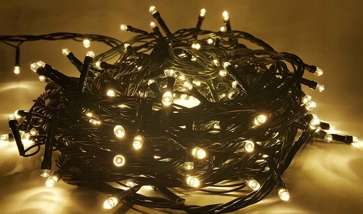 MOCNE LAMPKI CHOINKOWE 500 LED BIAŁE CIEPŁE ZEWNĘTRZNE WEWNĘTRZNE PROGRAMY