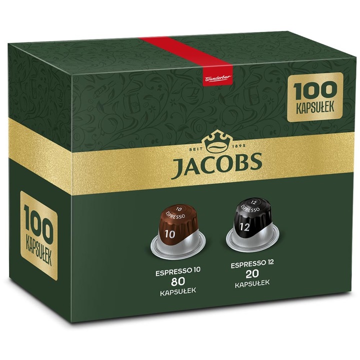 Kapsułki Jacobs kawa do Nespresso(r)*, 100 kapsułek zestaw 90+10 GRATIS!