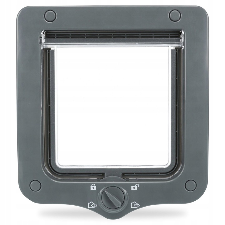 DRZWICZKI DRZWI WAHADŁOWE z TUNELEM dla KOTA Psa TRIXIE 4-Way 20x22cm