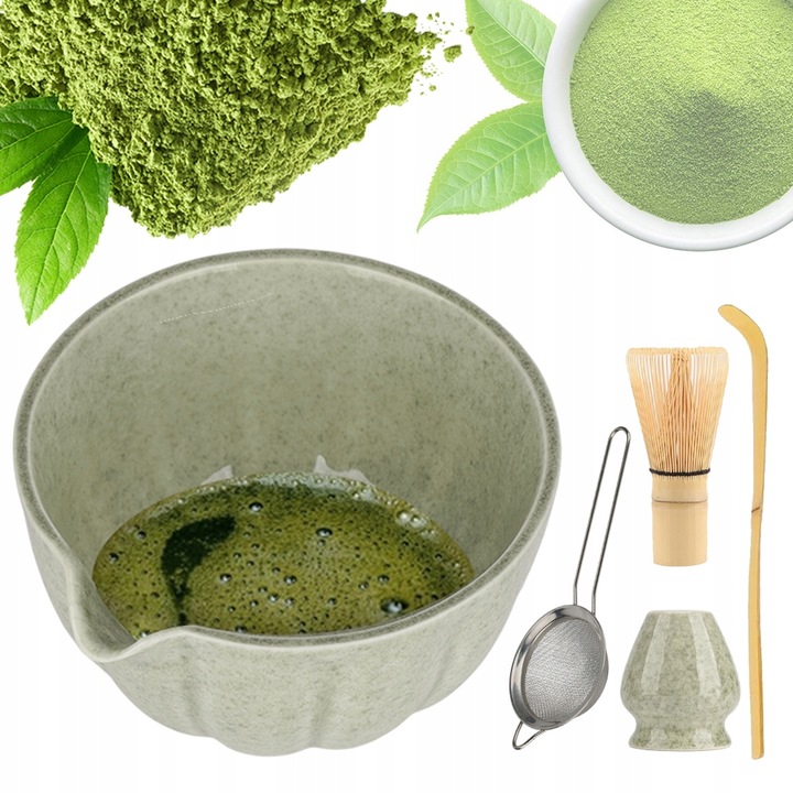 ZESTAW PREZENTOWY DO HERBATY MATCHA ZESTAW DO PARZENIA MATCHY 5 SZT.