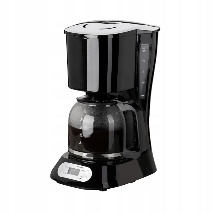 EKSPRES DO KAWY PRZELEWOWY KOMPAKTOWY QUIGG CZARNY 1,5L 900W + TIMER