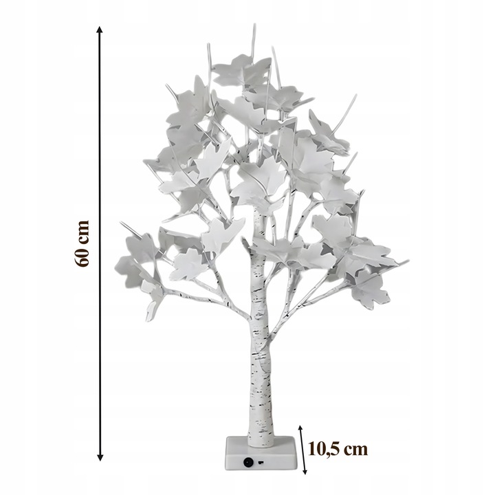 DRZEWKO LED ŚWIECĄCE BRZOZA 60 CM ŚWIĄTECZNE DEKORACYJNE LAMPKI