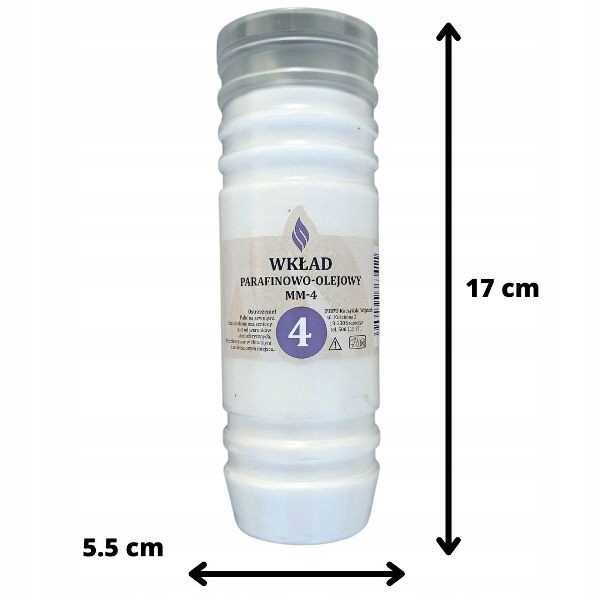 WKŁADY do ZNICZY 4 doby palenia OLEJOWE 15 sztuk
