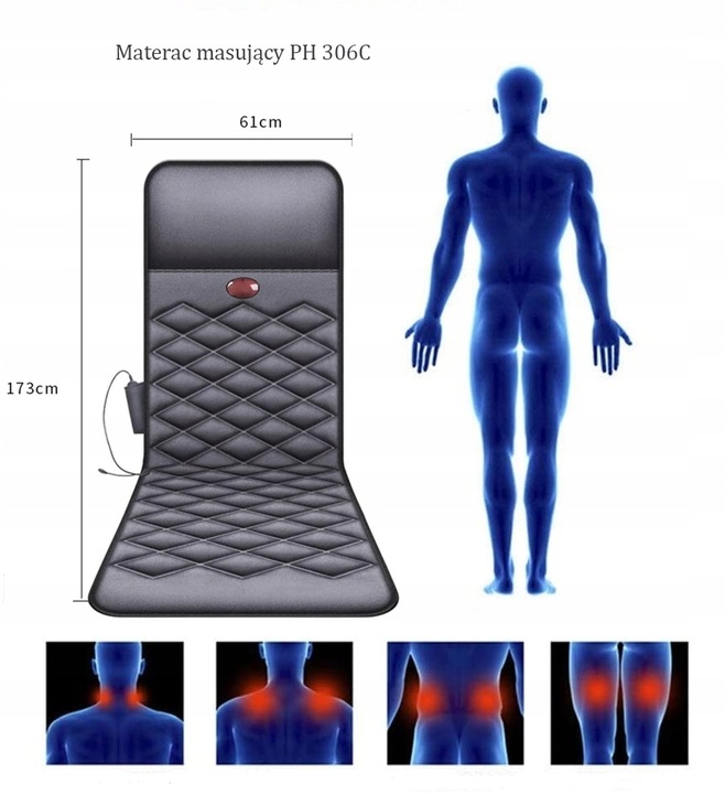 Materac masujący mata masująca shiatsu do masażu