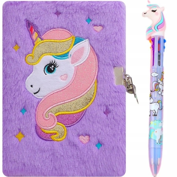 PAMIĘTNIK JEDNOROŻEC+ HAFT DIAMENTOWY DŁUGOPIS NOTESIK UNICORN SZKOLNY